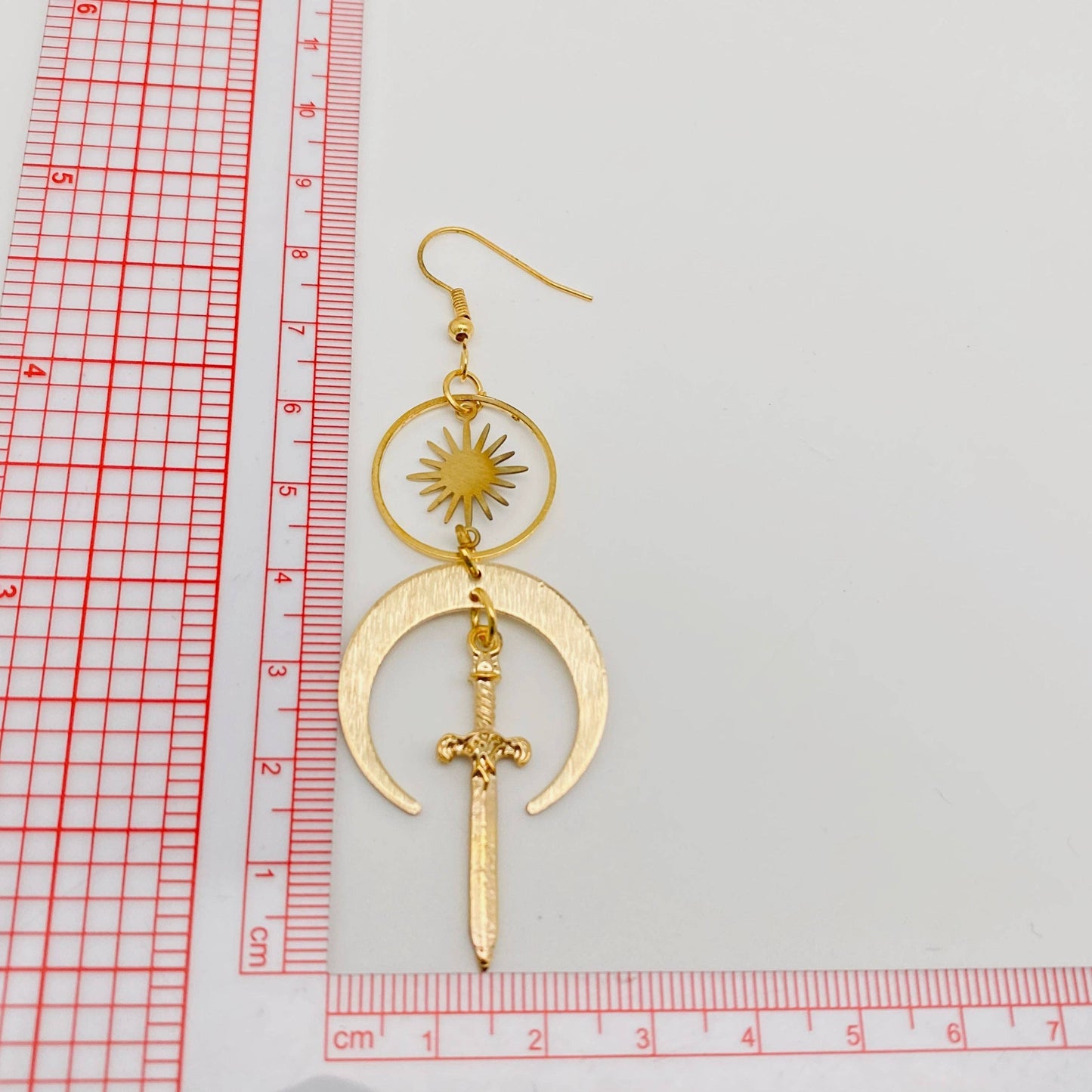 Star Moon Dagger Earrings