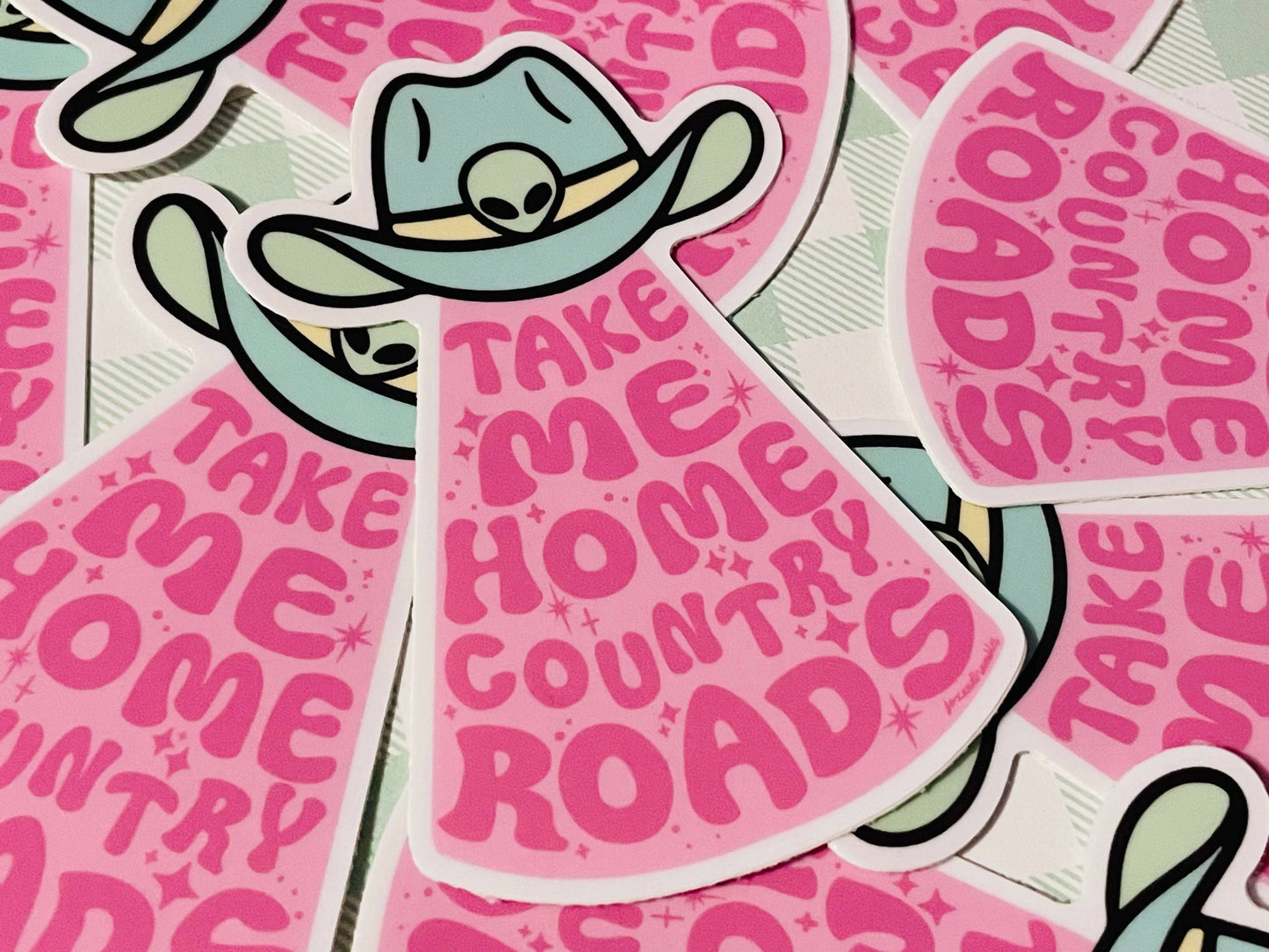 Cowboy Alien Sticker