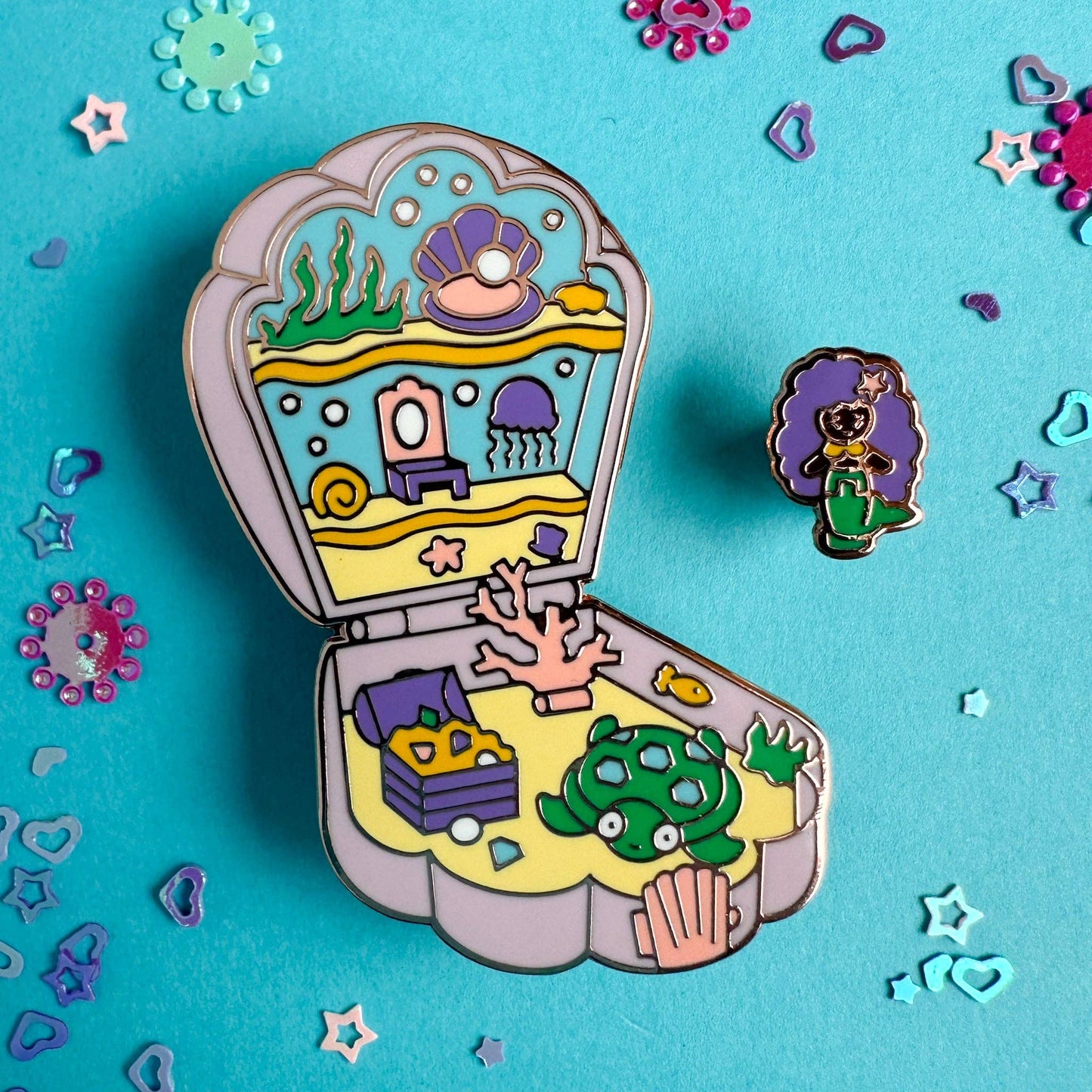 Mermaid Pocket Enamel Pin Set