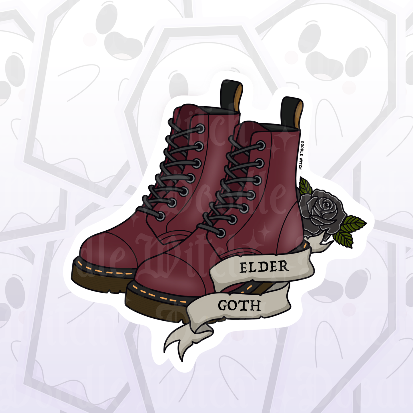 Elder Goth Boot Shoe Sticker