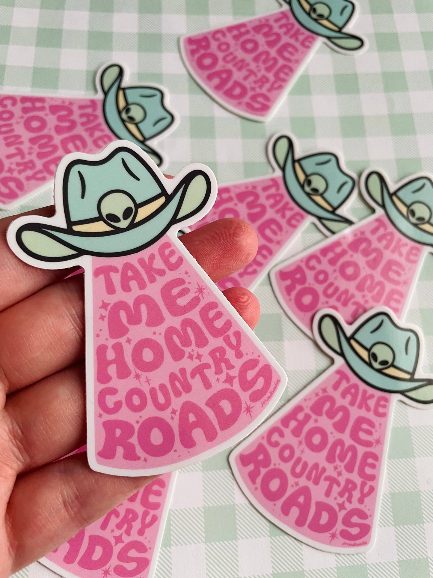 Cowboy Alien Sticker