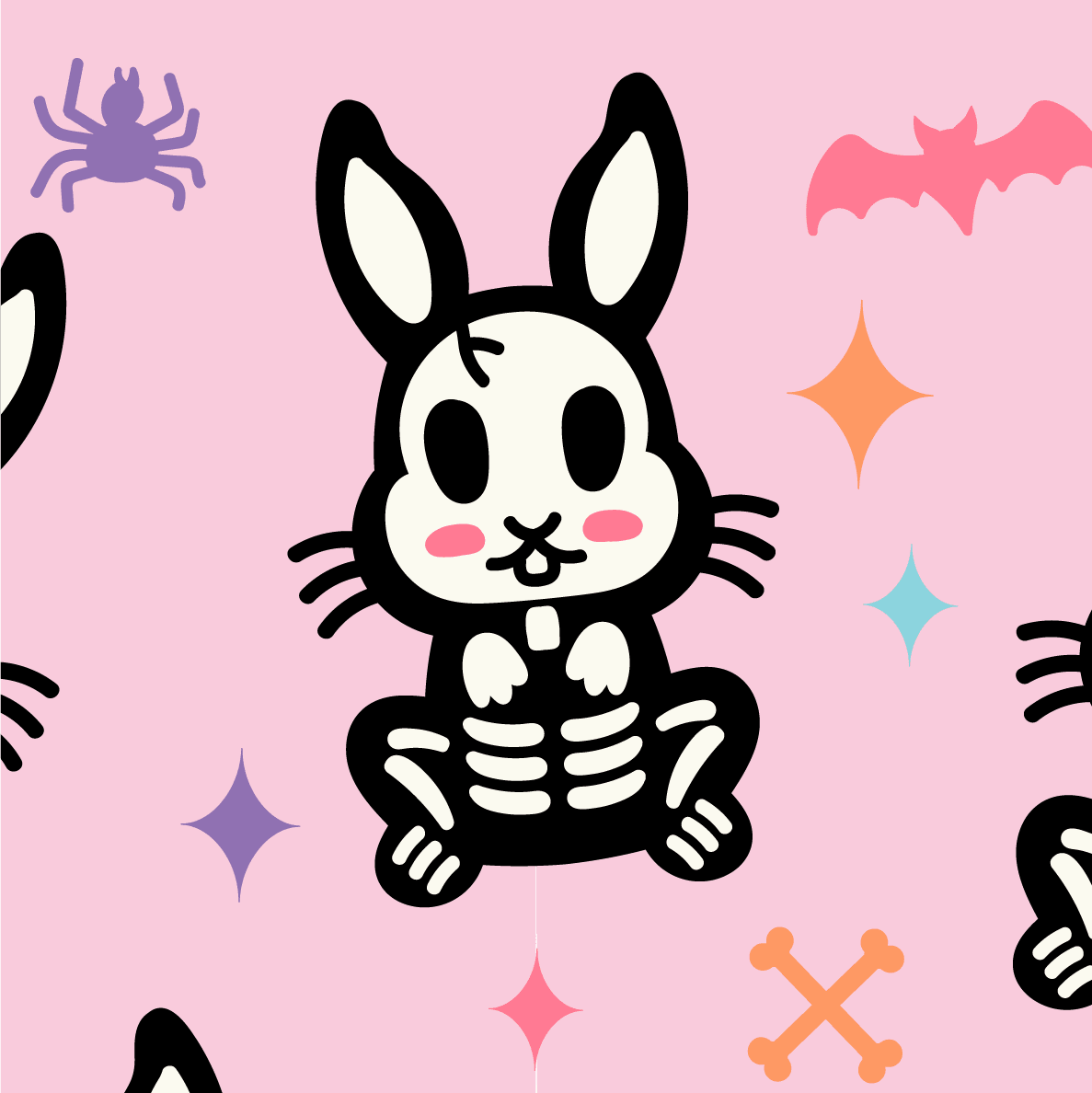 Skelly Bunny Ankle Socks