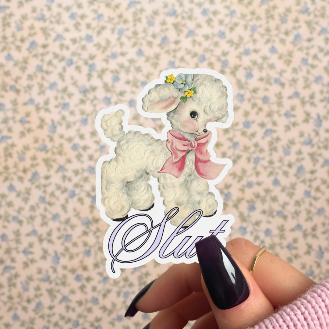 Retro Lamb Sticker