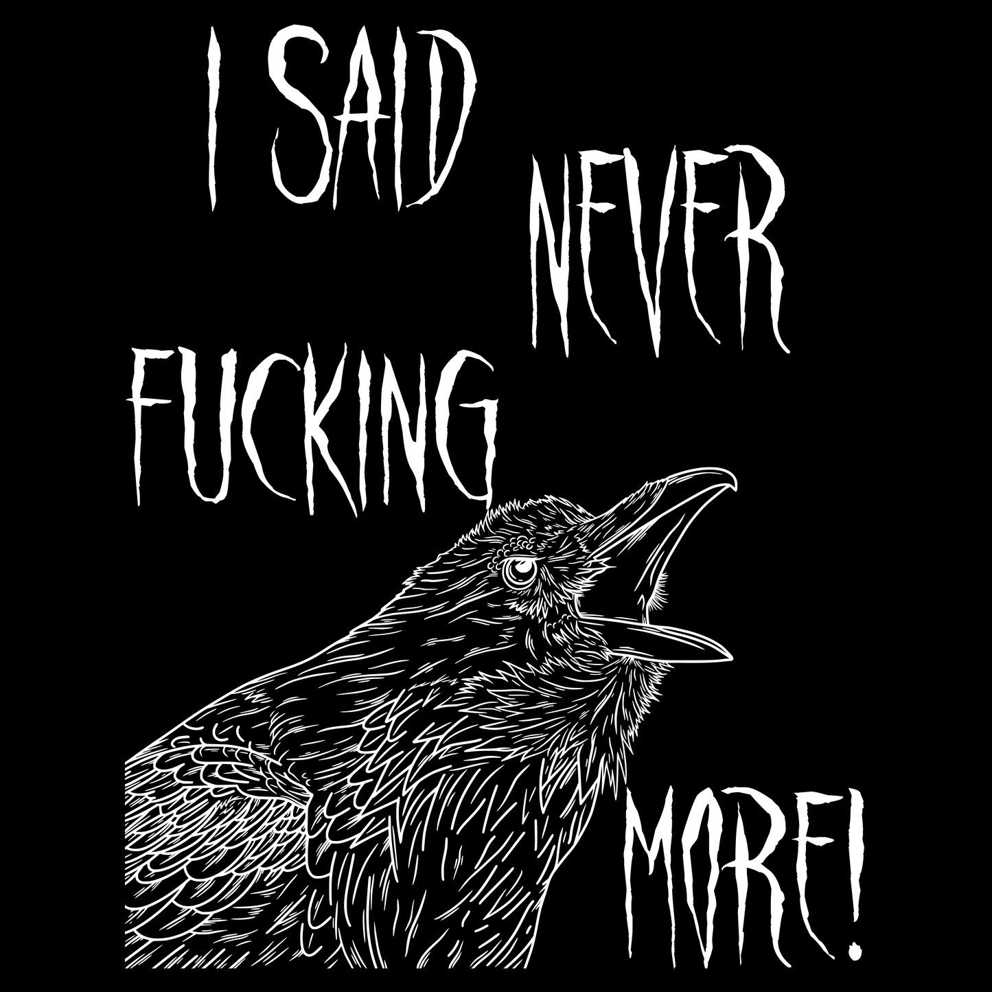 Nevermore Edgar Allan Poe Raven T-shirt