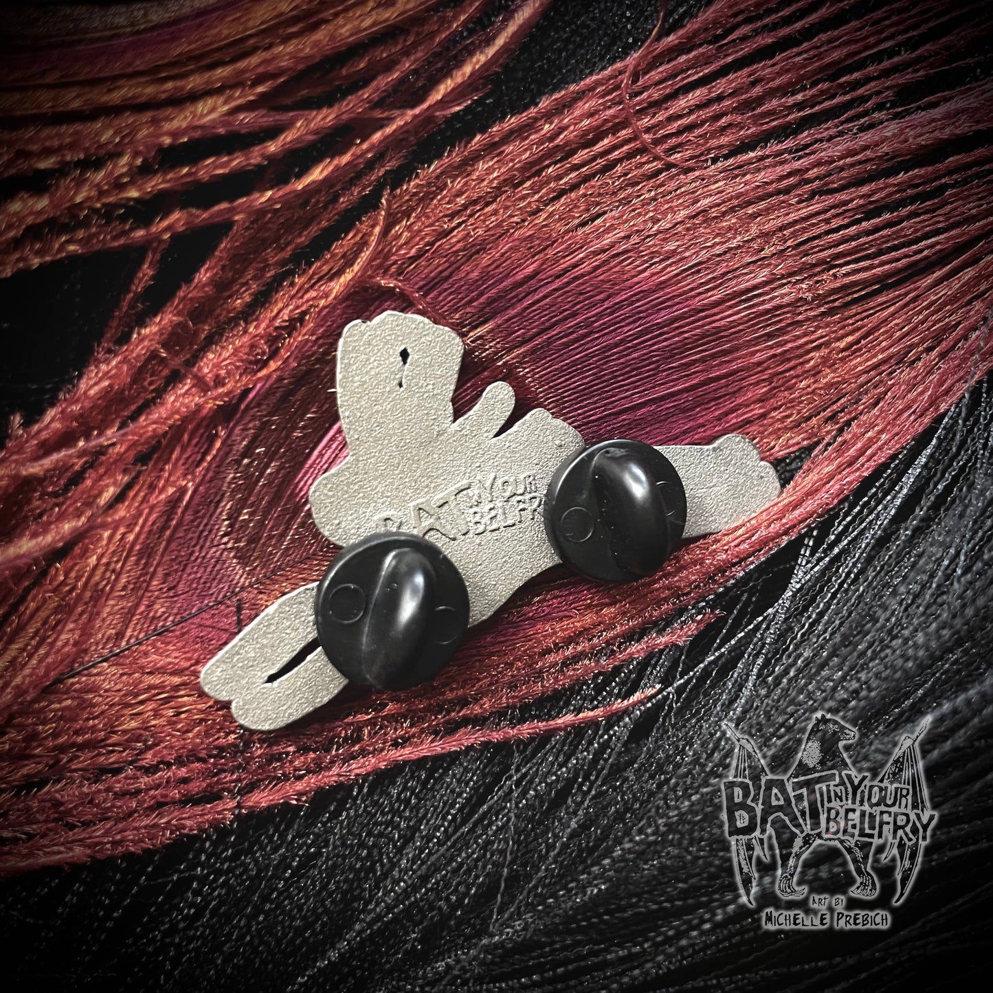 Jackalope Skeleton Enamel Pin