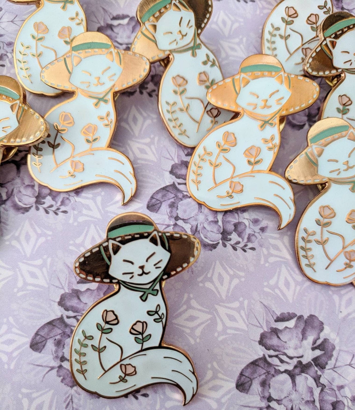 Garden Witch Kitty Enamel Pin