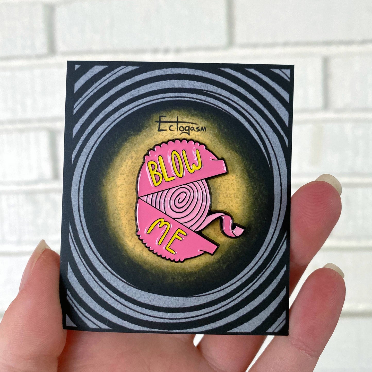 "Blow Me" Bubble Gum Enamel Pin