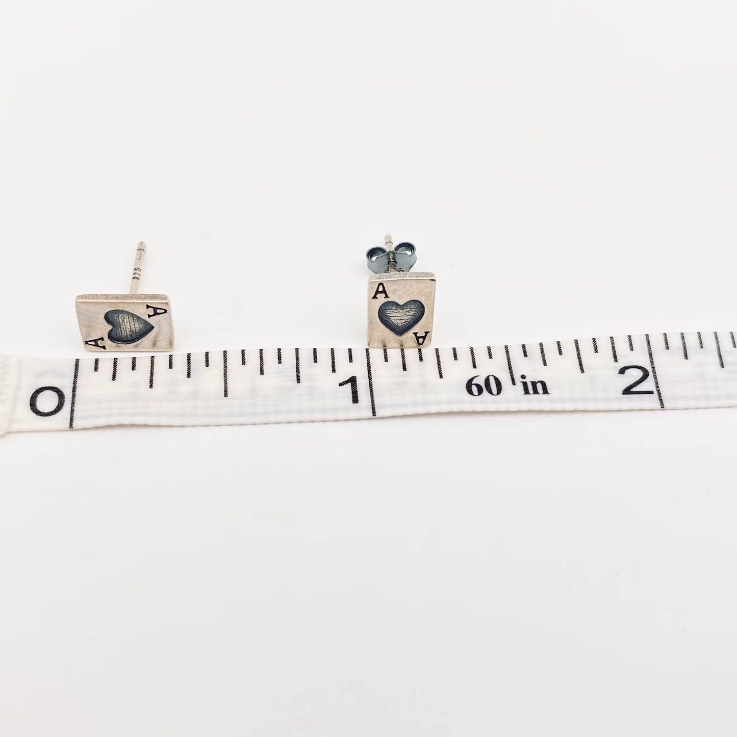 S925 Sterling Silver Ace Stud Earrings