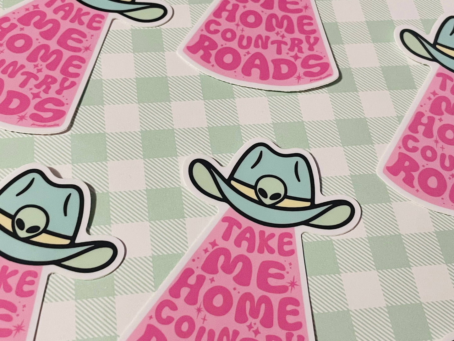 Cowboy Alien Sticker