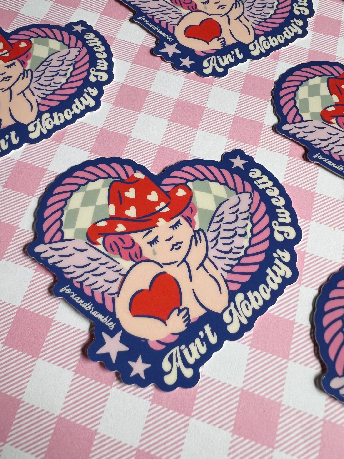 Nobody’s Sweetie Cowboy Cupid Sticker