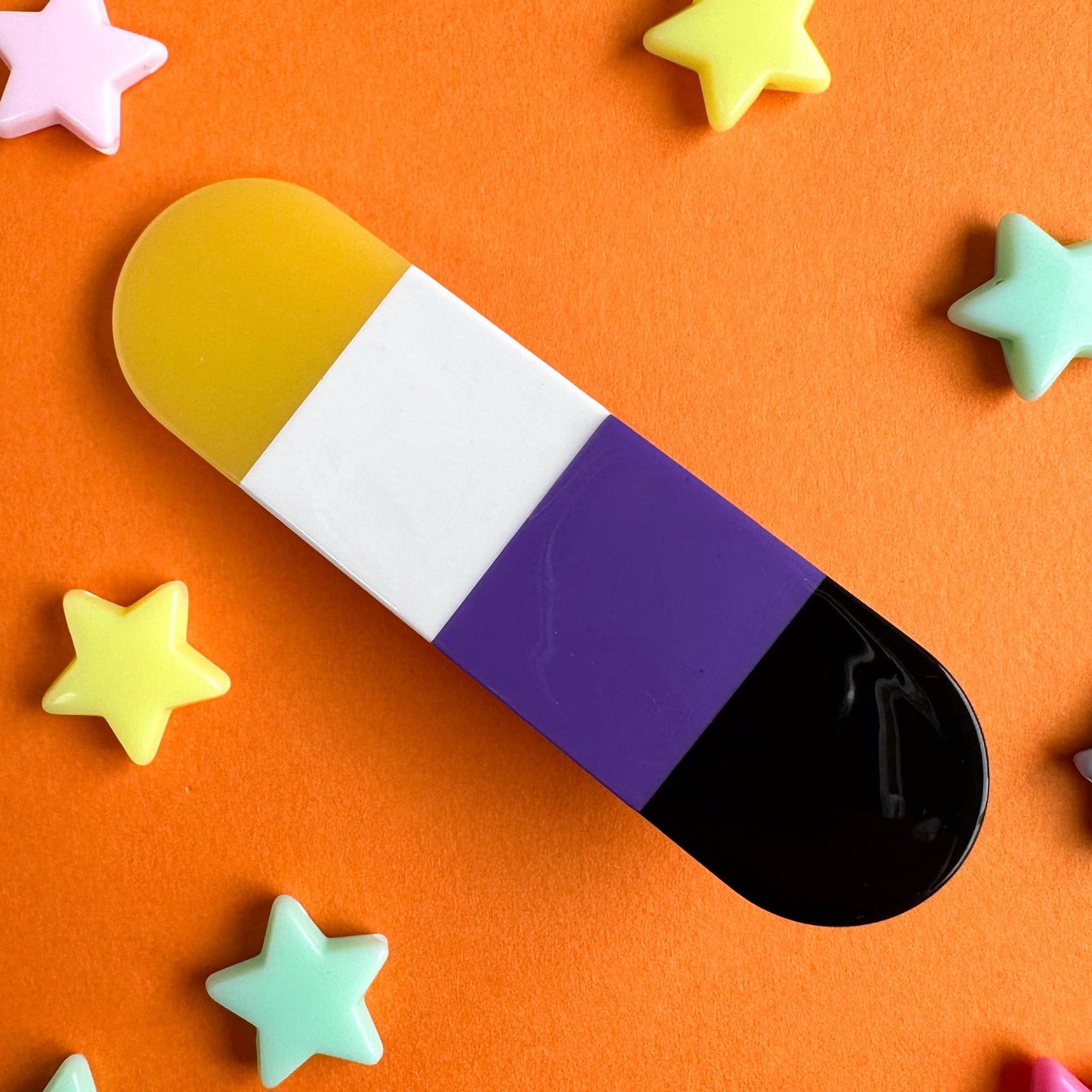Nonbinary Pride Hair Clip
