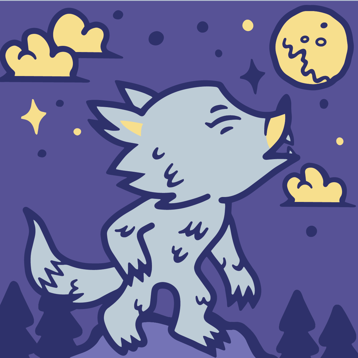 Cute Werewolf Socks