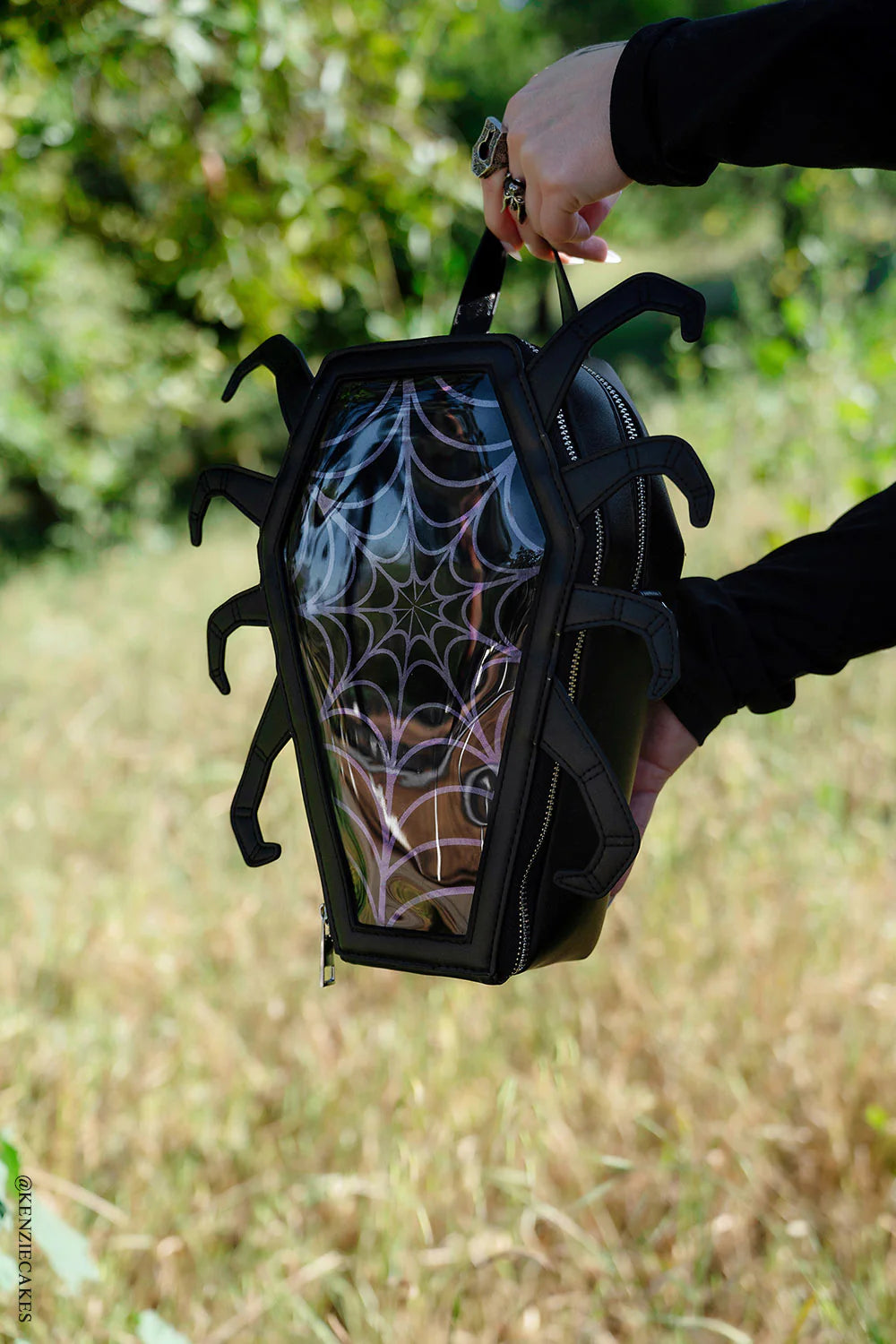 Purple Spider Web Purse