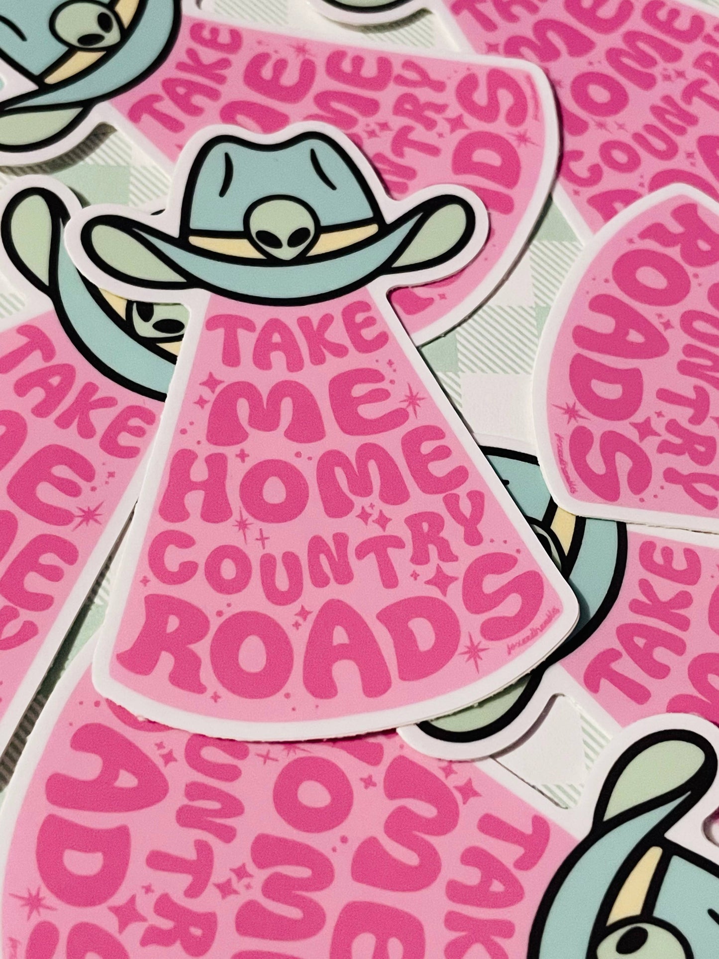 Cowboy Alien Sticker