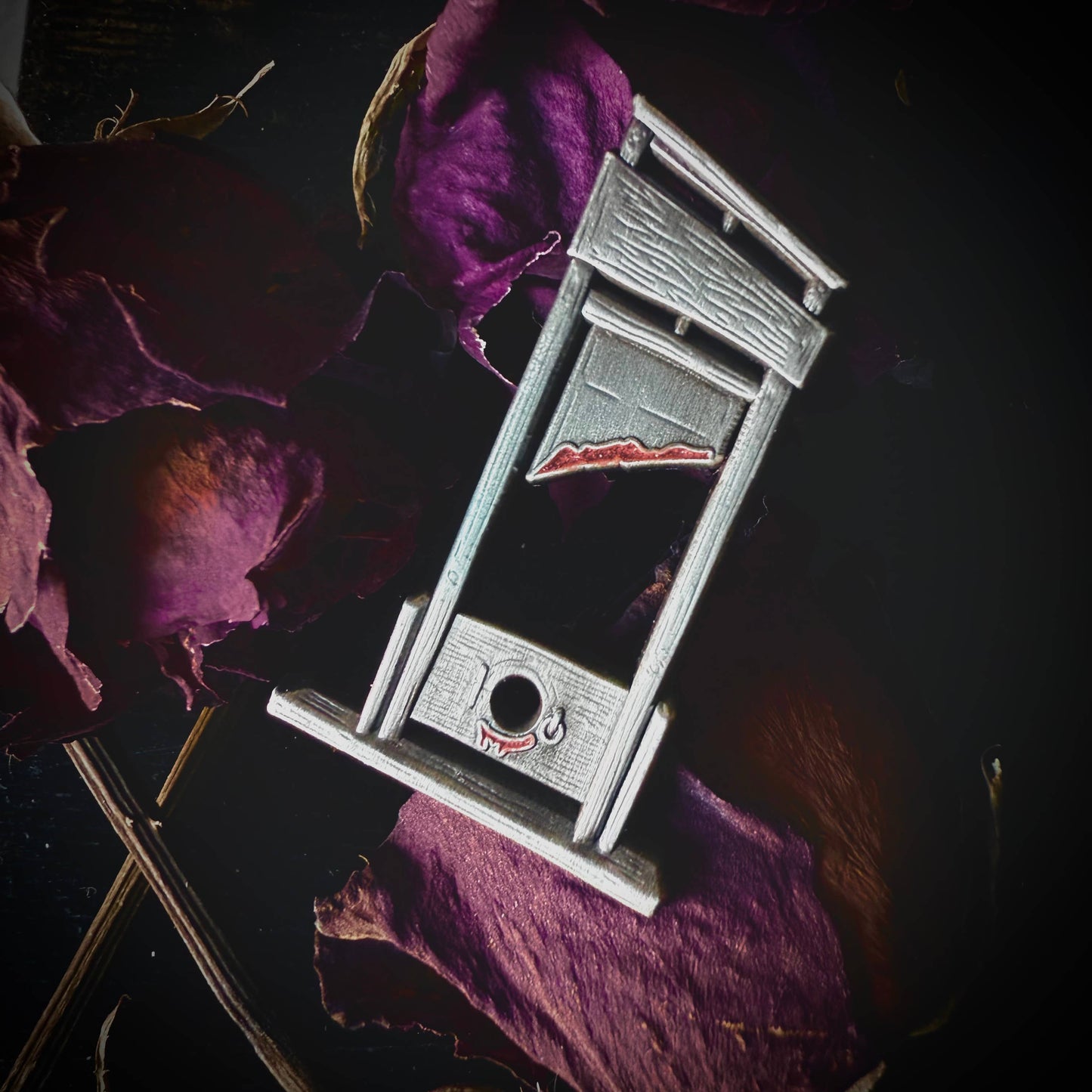 Guillotine Enamel Pin