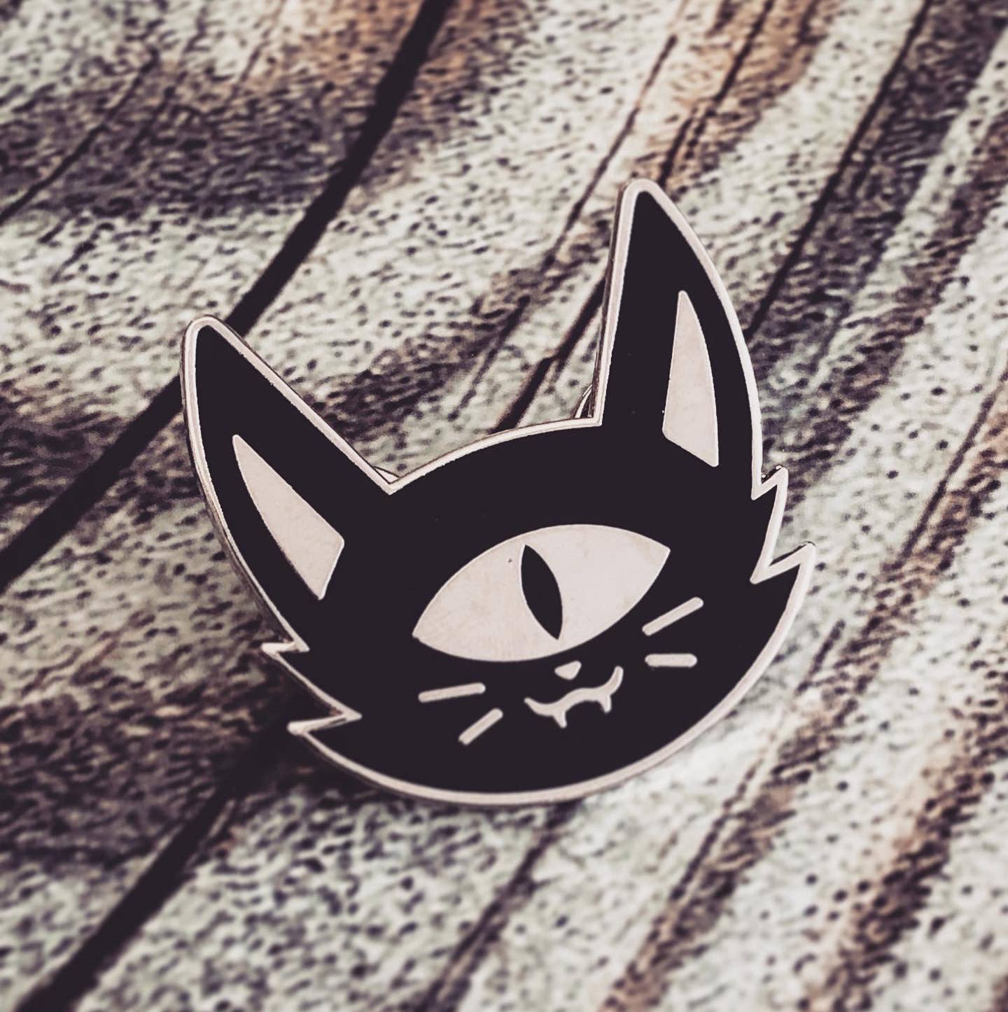 Cyclops Cat Enamel Pin
