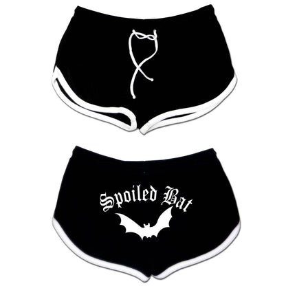 PS1351S-BLACK WHITE | Spoiled Bat - Women's Shorts