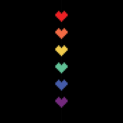 Pride Pixel Hearts Crew Socks