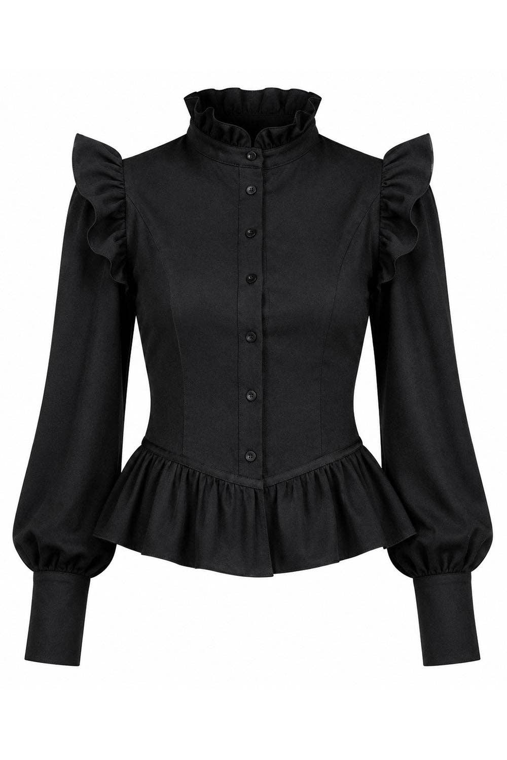 Victorian Ruffle Shoulder Top