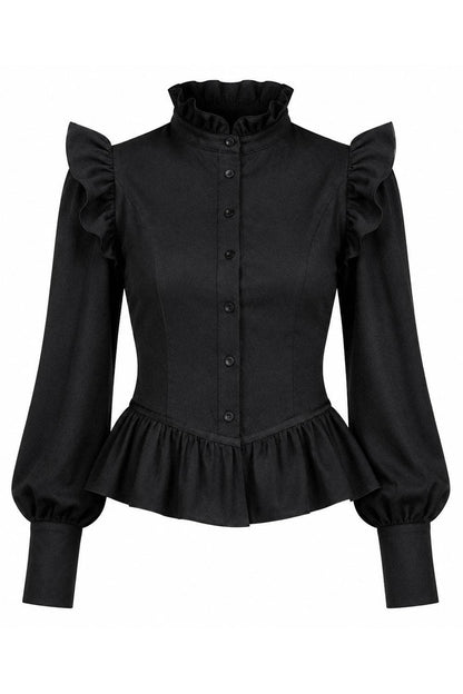 Victorian Ruffle Shoulder Top