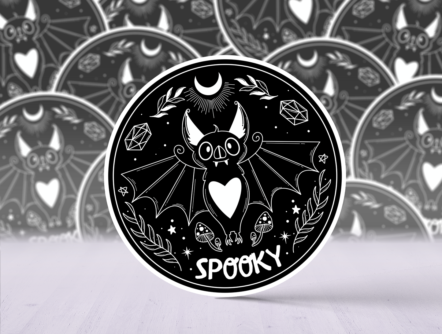 Spooky Bat Sticker, Spooky Season Sticker, Bat Lover Sticker