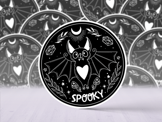 Spooky Bat Sticker, Spooky Season Sticker, Bat Lover Sticker