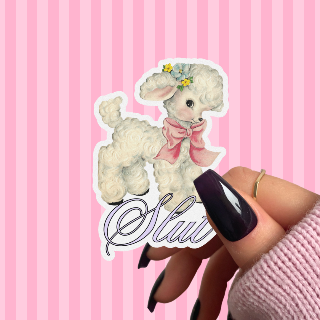Retro Lamb Sticker