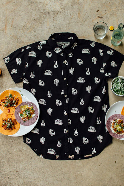 No Problemo Cactus Tacos Button Down Shirt