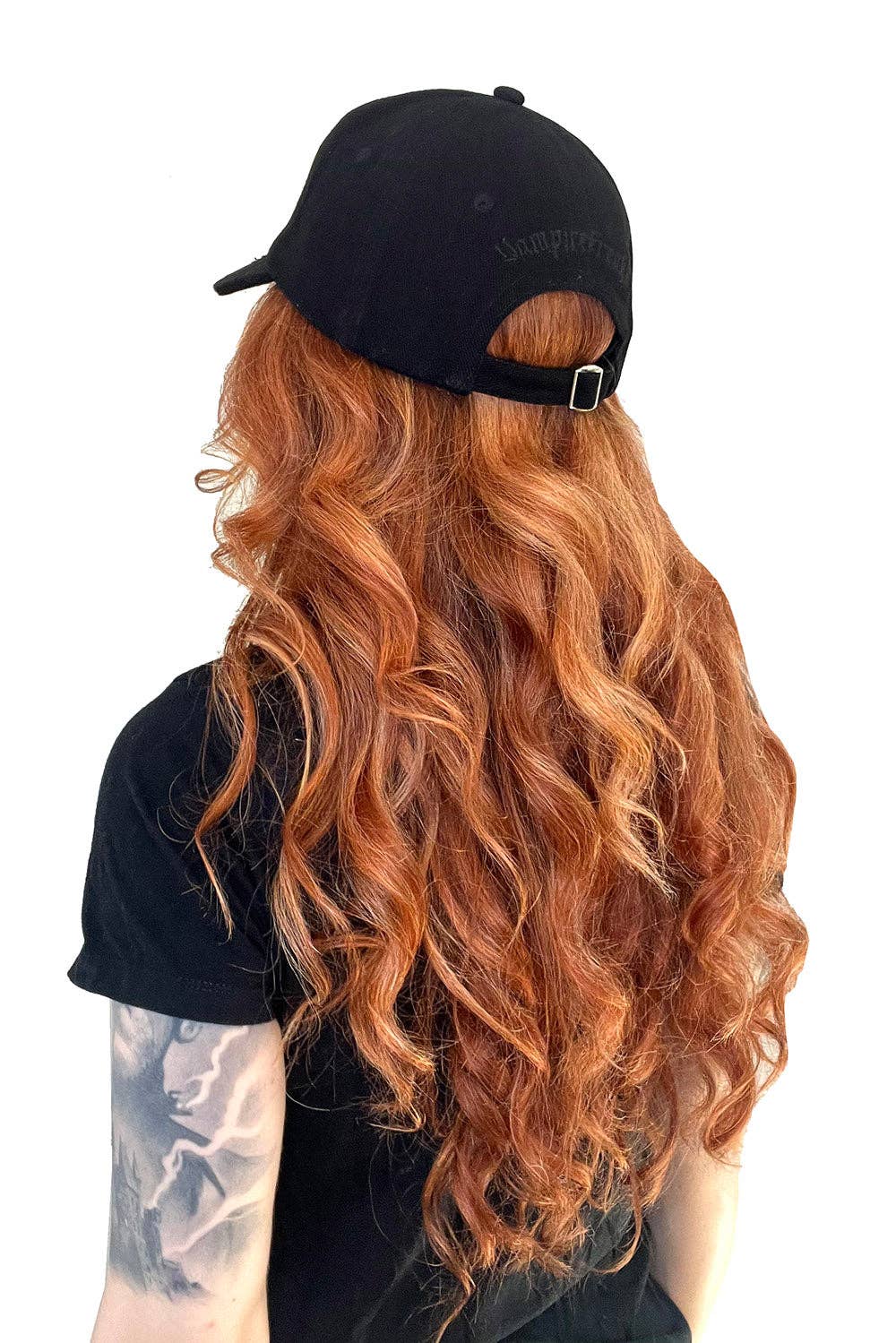 Vampire Bat Pierced Baseball Cap [Black]