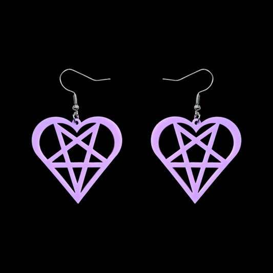 Acrylic Pentagram Earrings