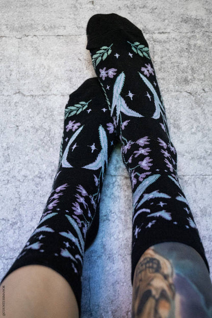 Moonpetal Luna Moth Socks