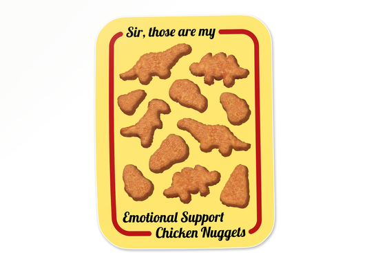 Emotional Support Nuggets Sticker