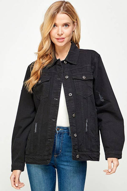Denim Black Jacket