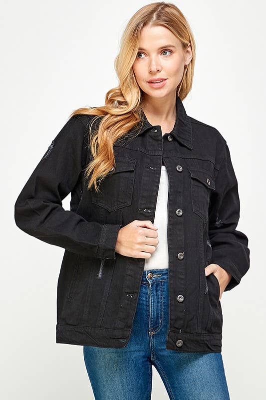 Denim Black Jacket