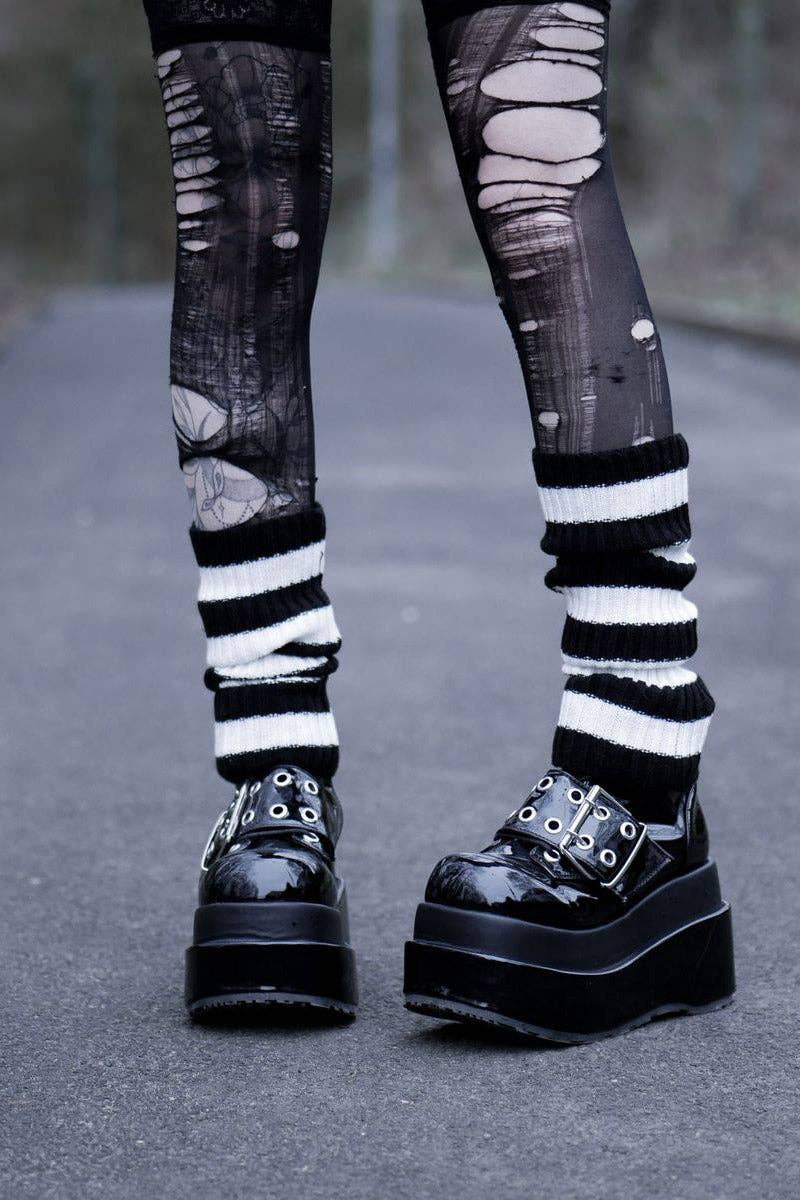 STRIPED ARM/LEG WARMERS