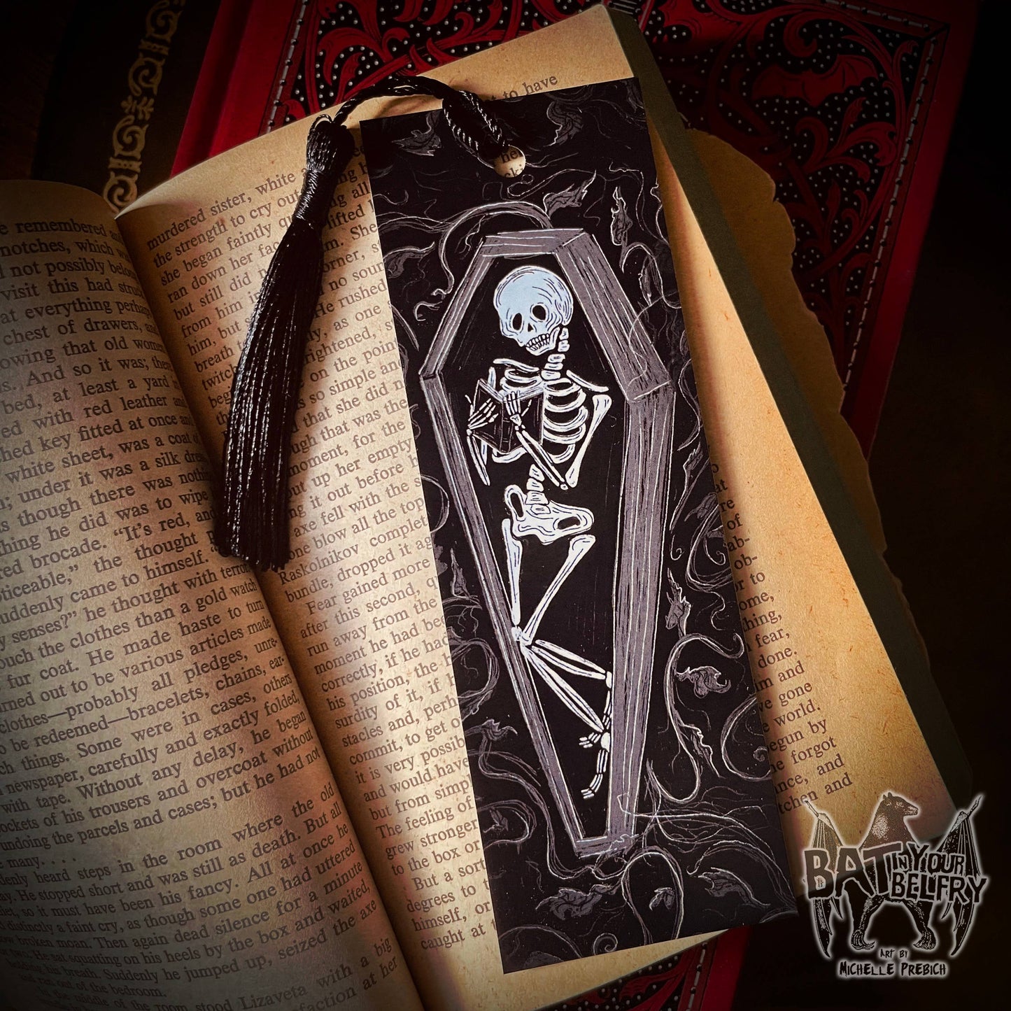Lost in Books Bookmark with Black Tassel