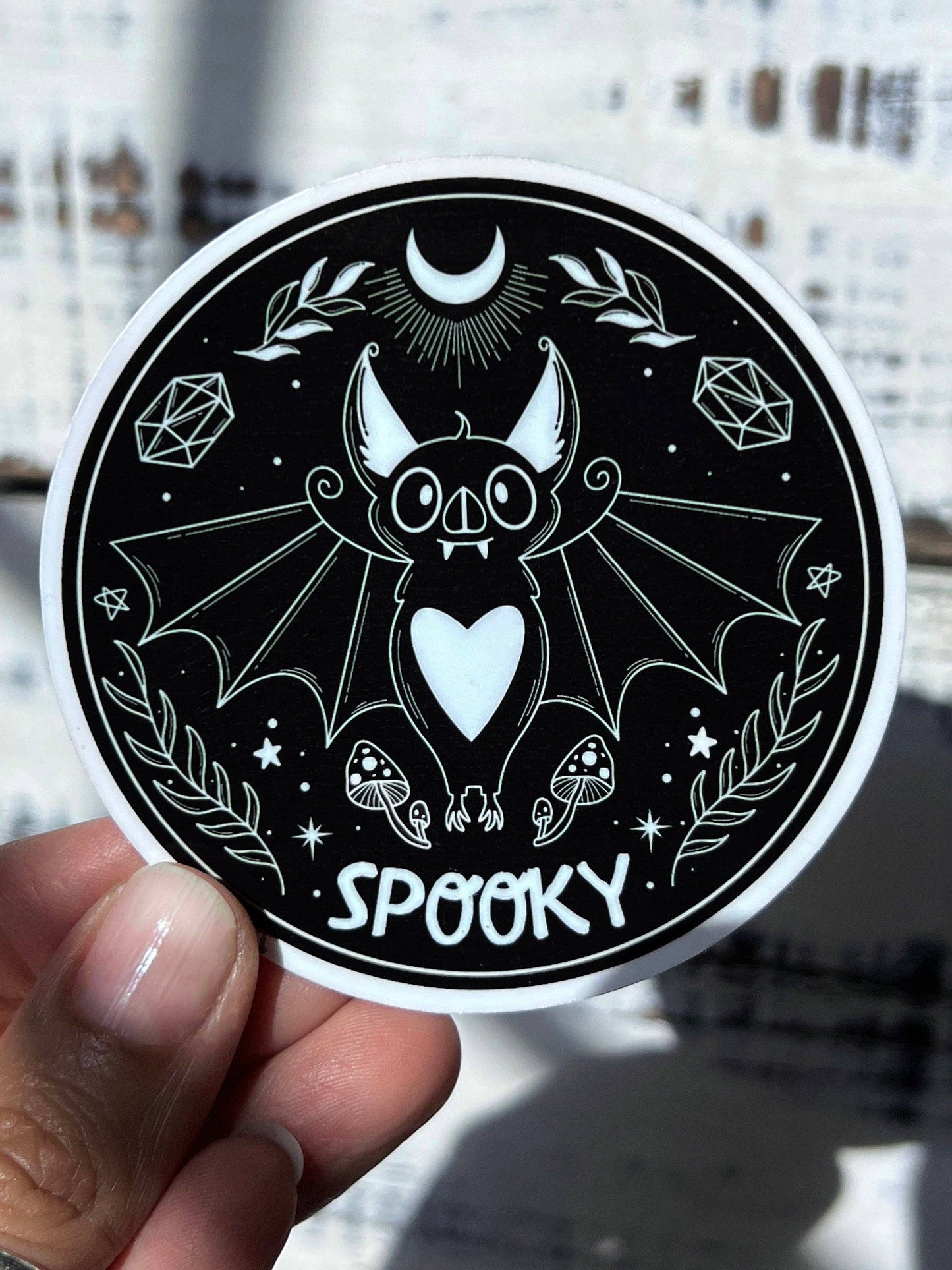 Spooky Bat Sticker, Spooky Season Sticker, Bat Lover Sticker