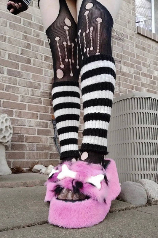 STRIPED ARM/LEG WARMERS