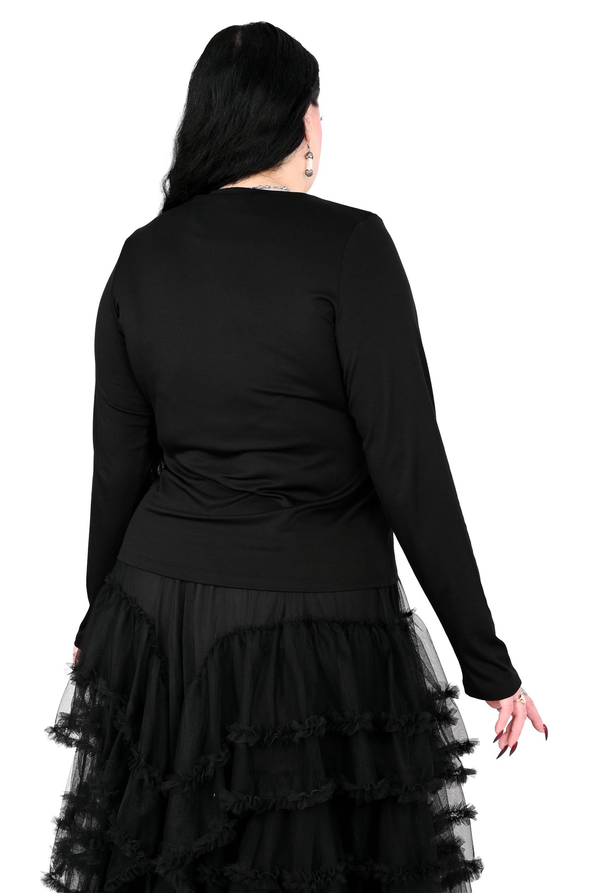 Lace Up Long Sleeve Top