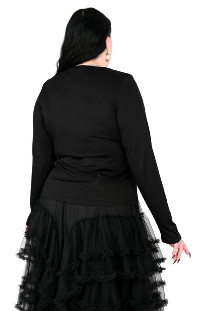 Lace Up Long Sleeve Top