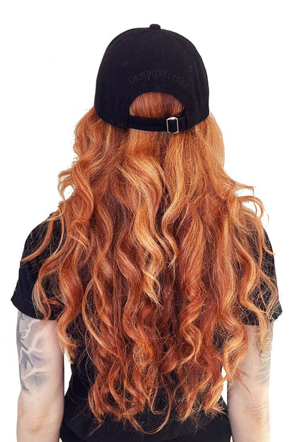 Vampire Bat Pierced Baseball Cap [Black]