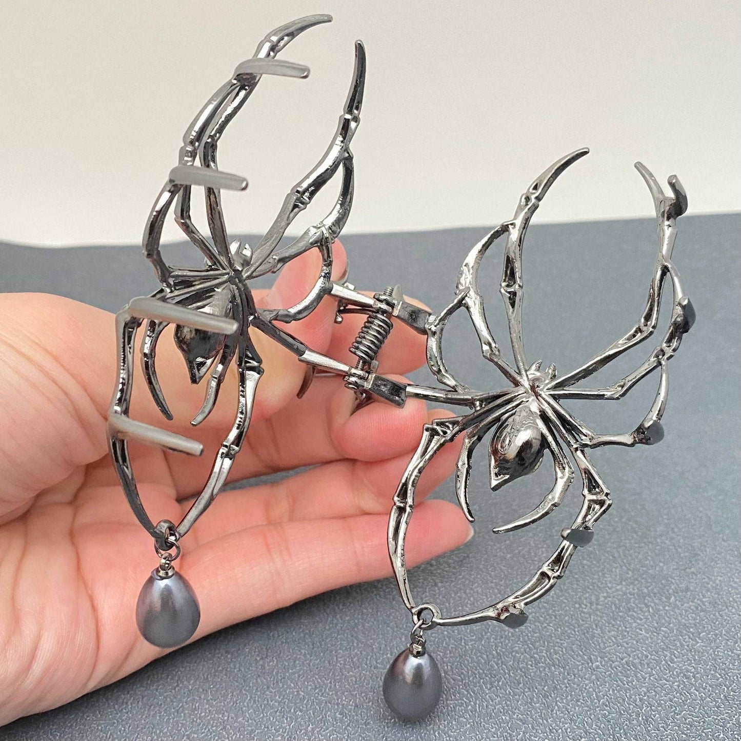 Gothic Large Spider Hair Claw Clips - GT