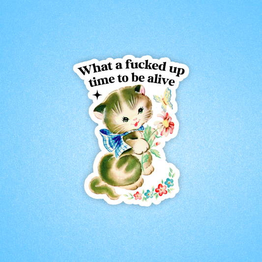 What A Fucked Up Time Sticker