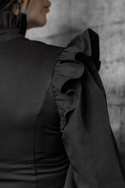 Victorian Ruffle Shoulder Top