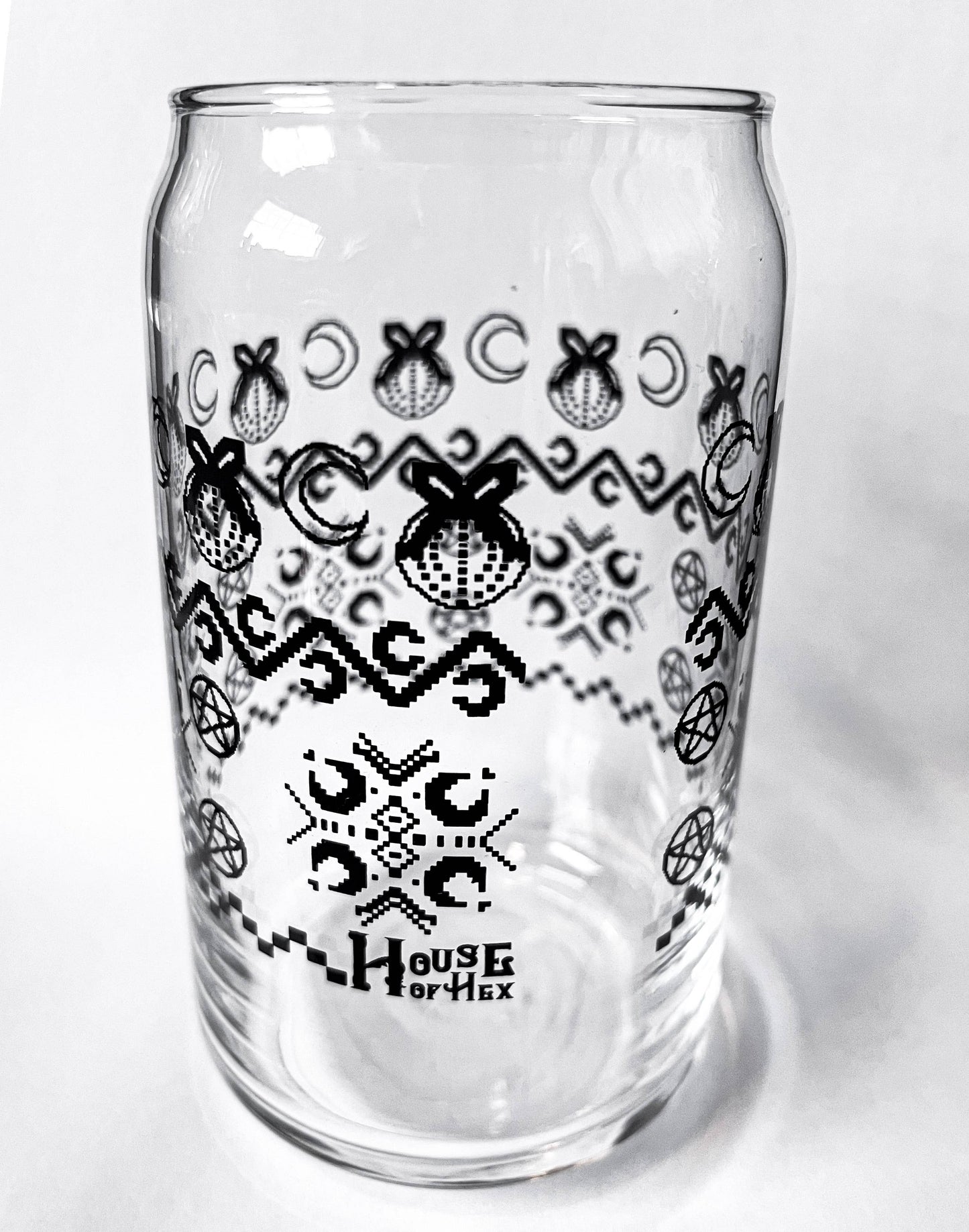 Yule Can Glass | drinkware | yule | glass straw | Christmas