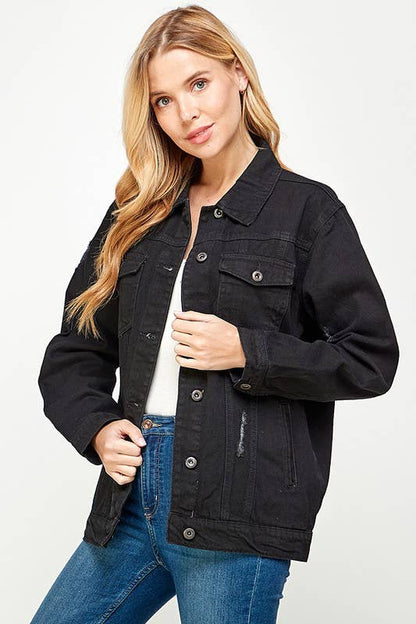 Denim Black Jacket