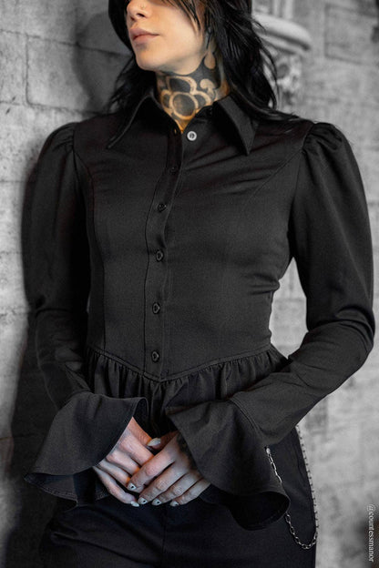 Ravenmourne Puff Sleeve Peplum Top