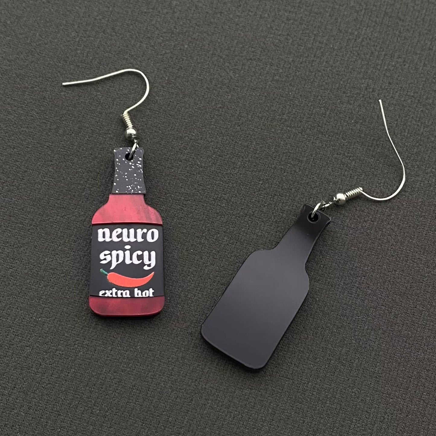 Neuro Spicy Chili Paste Acrylic Dangle Earrings