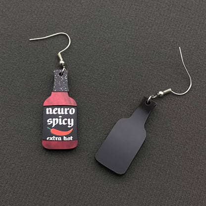 Neuro Spicy Chili Paste Acrylic Dangle Earrings