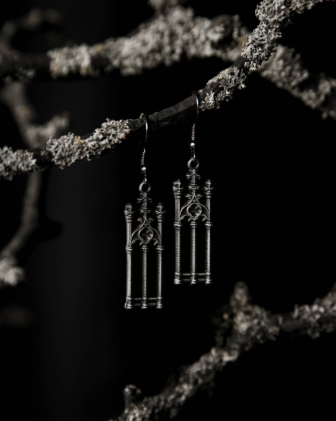 Cemetery Walks Earrings – Gothic Statement Jewelry